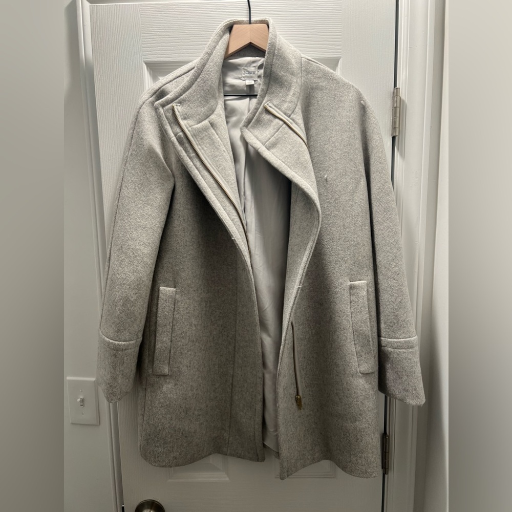 Jcrew grey wool coat
